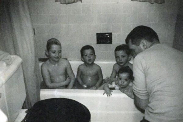 The four bouys in the bath in 1957
