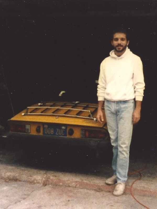 David with his Spitfire in Mrk's garage in Redondo Beach
