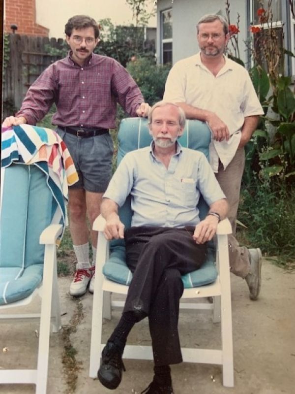 Mickey, Mark, and David at Mark's house in Redondo Beach