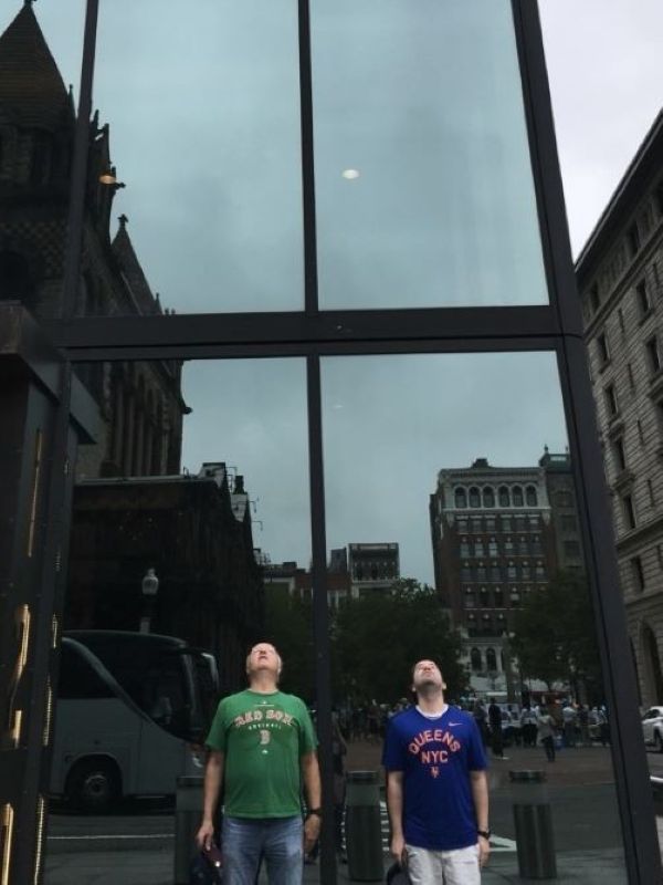 Steve and Bryan looking for the Empire State Building