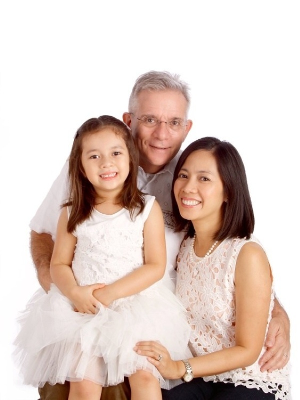 Family portrait when Alba was 4