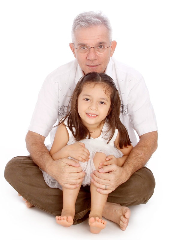 Alba and David portrait when Alba was 4