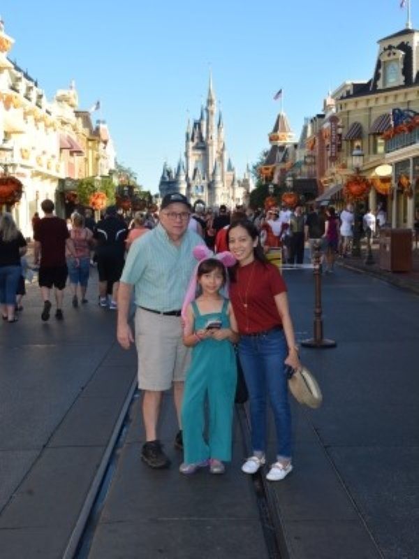 The family on Main Street, Disneyworld