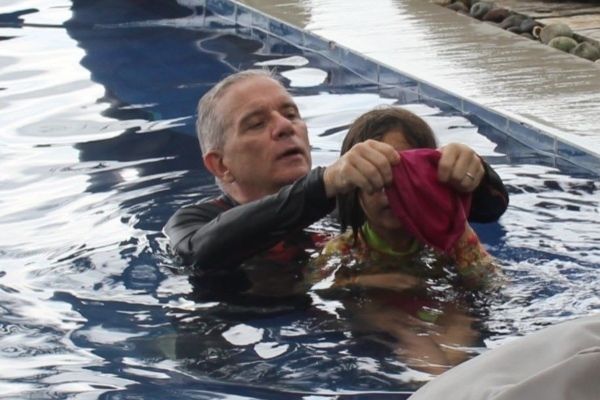 Swimming is a pool in Anilao